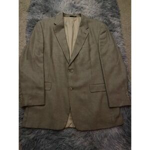 Hart Schaffner Marx Dillard's Blazer Sport‎ Coat Tan Check 39R Medium